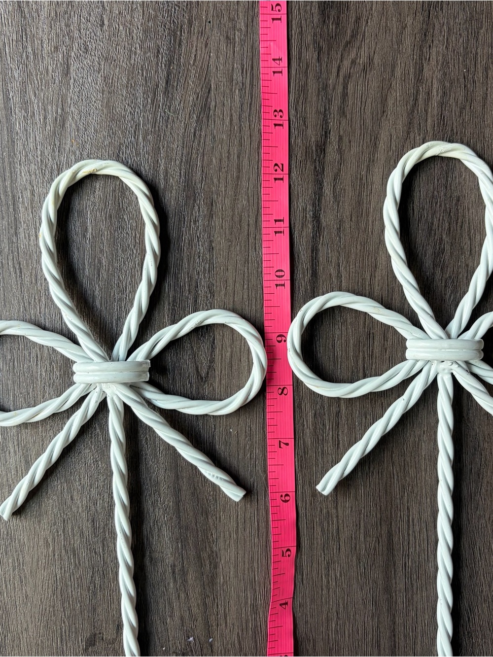 VTG Shabby Chic Bow Wall Candle Sconces White Metal Cottagecore Retro Girlhood - Picture 6 of 6